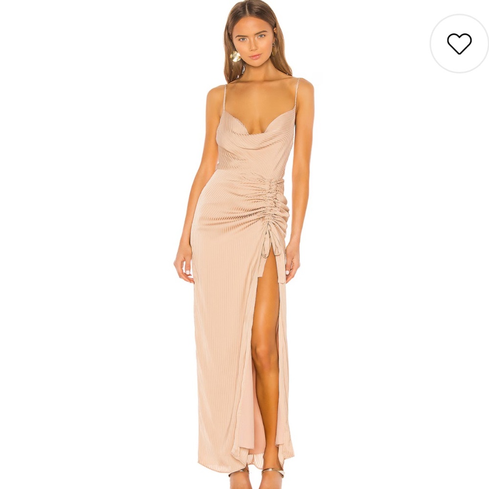 Revolve nude dress size two long